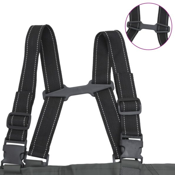 VidaXL hrudné brodiace topánky s čižmami opaskom tmavozelená veľkosť38 – Obrázok 5