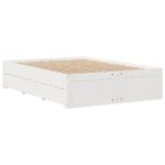 vidaXL Posteľ bez matraca so zásuvkami biela 140x200 cm borovica – Obrázok 3