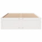 vidaXL Posteľ bez matraca so zásuvkami biela 140x200 cm borovica – Obrázok 4