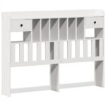 vidaXL Posteľ bez matraca biely 150x200 cm masívna borovica – Obrázok 6