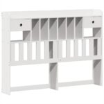 vidaXL Posteľ bez matraca biela 140x200 cm masívna borovica – Obrázok 6