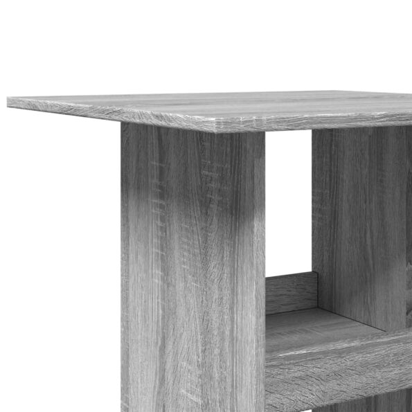 vidaXL Barový stôl s policami sivý sonoma 60x60x102cm kompozitné drevo – Obrázok 7