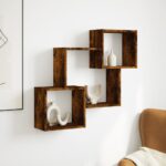 vidaXL Nástenná skrinka 78x18x71 cm dymový dub kompozitné drevo – Obrázok 3