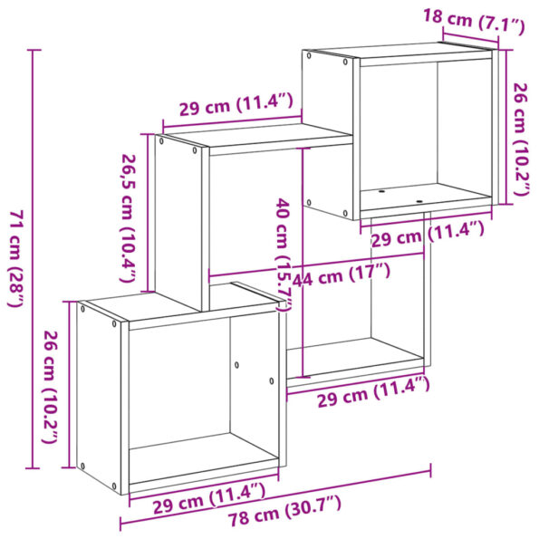 VXL8721158390974_g_en_hd_9.jpg vidaXL Nástenná skrinka 78x18x71 cm dymový dub kompozitné drevo – Obrázok 11