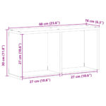 vidaXL Nástenná skrinka 60x16x30 cm čierna kompozitné drevo – Obrázok 9