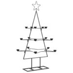 vidaXL Kovový vianočný dekoratívny stromček čierny 105 cm – Obrázok 6