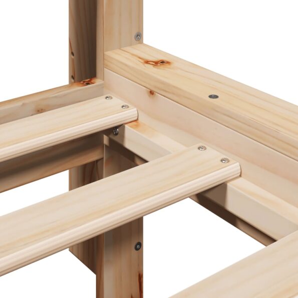 vidaXL Posteľ s knižnicou bez matraca 120x200 cm borovicový masív – Obrázok 7