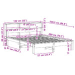 vidaXL Posteľ s knižnicou bez matraca 120x200 cm borovicový masív – Obrázok 9