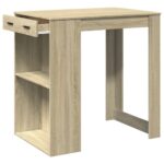vidaXL Barový stôl dub sonoma 102x70x103,5 cm kompozitné drevo – Obrázok 4