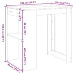 vidaXL Barový stôl dub sonoma 102x70x103,5 cm kompozitné drevo – Obrázok 10