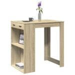 vidaXL Barový stôl dub sonoma 102x70x103,5 cm kompozitné drevo