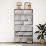 vidaXL Knižnica sivá sonoma 100x33x187,5 cm kompozitné drevo – Obrázok 3