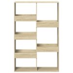 vidaXL Knižnica dub sonoma 100x33x155,5 cm kompozitné drevo – Obrázok 4