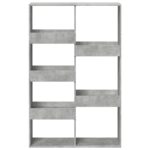 vidaXL Knižnica betónovosivá 100x33x155,5 cm kompozitné drevo – Obrázok 4
