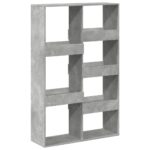 vidaXL Knižnica betónovosivá 100x33x155,5 cm kompozitné drevo – Obrázok 6