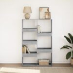 vidaXL Knižnica sivá sonoma 100x33x155,5 cm kompozitné drevo – Obrázok 3