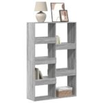 vidaXL Knižnica sivá sonoma 100x33x155,5 cm kompozitné drevo