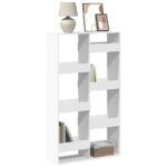 vidaXL Knižnica biela 100x33x175 cm kompozitné drevo