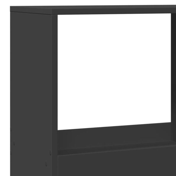 vidaXL Knižnica čierna 100x33x175 cm kompozitné drevo – Obrázok 7