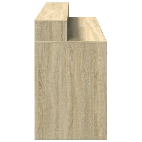 vidaXL Stôl s LED svetlami dub sonoma 160x55x91 cm kompozitné drevo – Obrázok 7