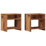 vidaXL Nočné stolíky 2 ks staré drevo 40x30x40 cm kompozitné drevo – Obrázok 2