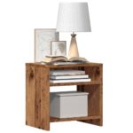vidaXL Nočné stolíky 2 ks staré drevo 40x30x40 cm kompozitné drevo – Obrázok 4