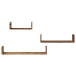 vidaXL Nástenné police 3 ks, staré drevo, kompozitné drevo – Obrázok 4