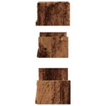 vidaXL Nástenné police 3 ks, staré drevo, kompozitné drevo – Obrázok 5