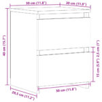 vidaXL Nočný stolík dub artisan 30x30x40 cm kompozitné drevo – Obrázok 10