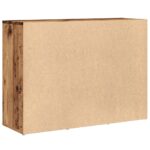 vidaXL Komoda staré drevo 88x30x64 cm kompozitné drevo – Obrázok 6