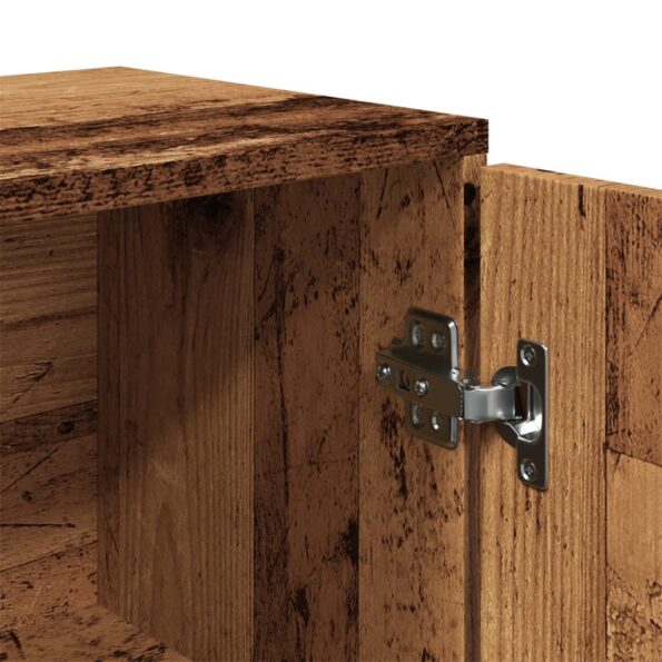 vidaXL Komoda staré drevo 88x30x64 cm kompozitné drevo – Obrázok 8