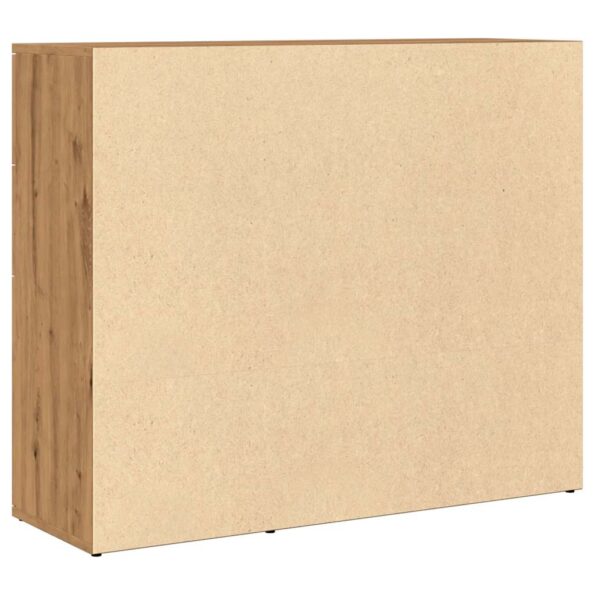 vidaXL Komoda dub artisan 91x29,5x75 cm kompozitné drevo – Obrázok 6