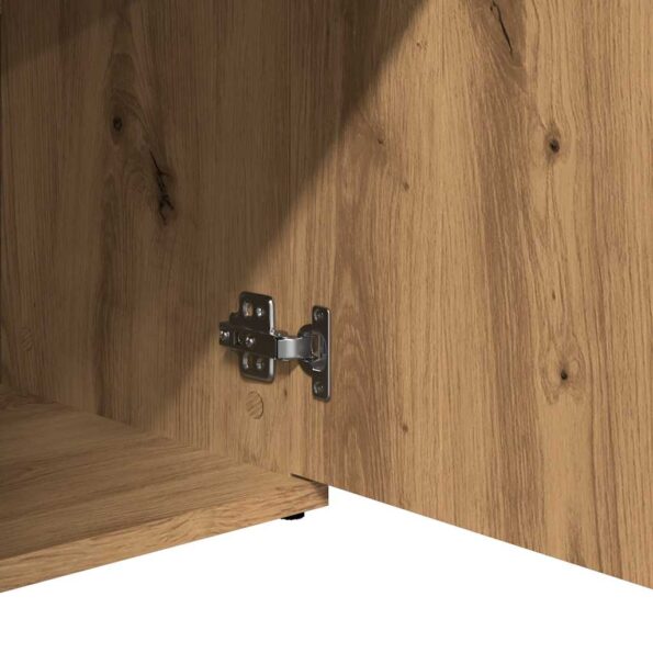 vidaXL Komoda dub artisan 91x29,5x75 cm kompozitné drevo – Obrázok 9