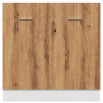 vidaXL Skrinka pod drez, dub artisan 80x46x81,5 cm, kompozitné drevo – Obrázok 5