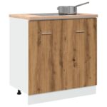vidaXL Skrinka pod drez, dub artisan 80x46x81,5 cm, kompozitné drevo