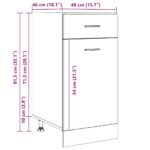 vidaXL Zásuvková skrinka dub artisan 40x46x81,5 cm kompozitné drevo – Obrázok 12