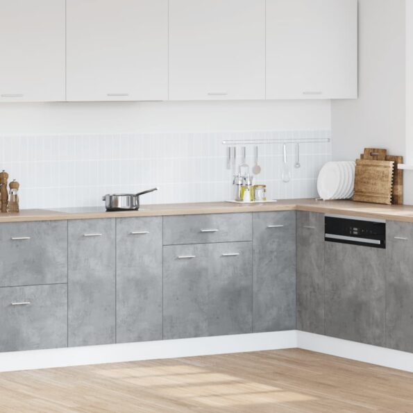 vidaXL Spodná skrinka+zásuvka, betónová 60x46x81,5cm, kompozitné drevo – Obrázok 3