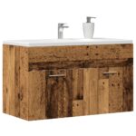 vidaXL Skrinka do kúpeľne staré drevo 80x38,5x46 cm kompozitné drevo
