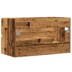 vidaXL Skrinka pod umývadlo staré drevo 90x38,5x45 cm kompozitné drevo – Obrázok 6