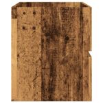 vidaXL Umývadlová skrinka staré drevo 100x38,5x45 cm kompozitné drevo – Obrázok 5
