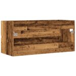 vidaXL Umývadlová skrinka staré drevo 100x38,5x45 cm kompozitné drevo – Obrázok 6