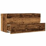 vidaXL Umývadlová skrinka staré drevo 100x38,5x45 cm kompozitné drevo – Obrázok 7