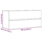 vidaXL Umývadlová skrinka staré drevo 100x38,5x45 cm kompozitné drevo – Obrázok 11