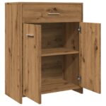 vidaXL Kúpeľňová skrinka dub artisan 60x33x80 cm kompozitné drevo – Obrázok 7