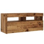 vidaXL TV skrinka s LED staré drevo 90x35x40 cm kompozitné drevo – Obrázok 6