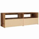 vidaXL TV skrinka s LED staré drevo 120x35x40 cm kompozitné drevo – Obrázok 9