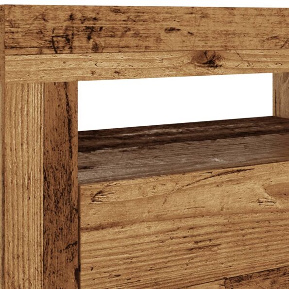 vidaXL TV skrinka s LED staré drevo 120x35x40 cm kompozitné drevo – Obrázok 11