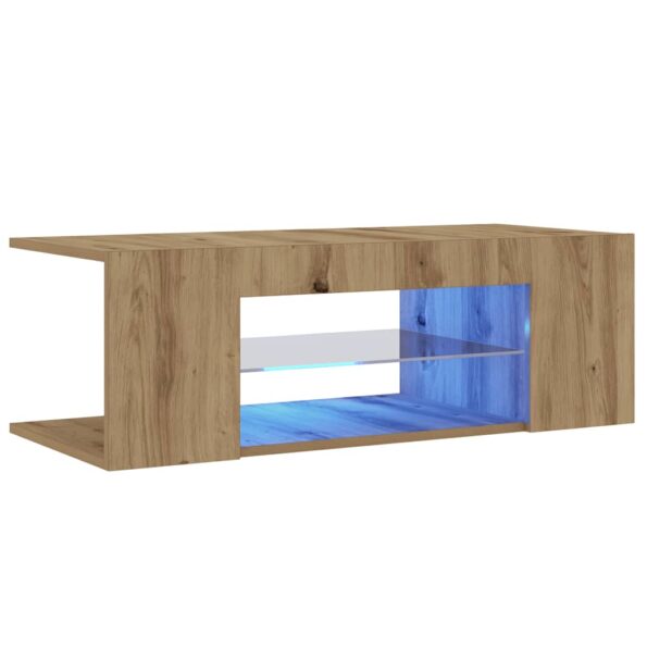 VXL8721158437839_g_en_hd_3.jpg vidaXL TV skrinka s LED dub artisan 90x39x30 cm kompozitné drevo – Obrázok 5
