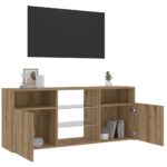 vidaXL TV skrinka s LED dub artisan 120x30x50 cm kompozitné drevo – Obrázok 4