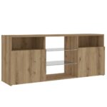 vidaXL TV skrinka s LED dub artisan 120x30x50 cm kompozitné drevo – Obrázok 6
